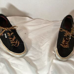 Vans Black Sneakers with Checkered Laces